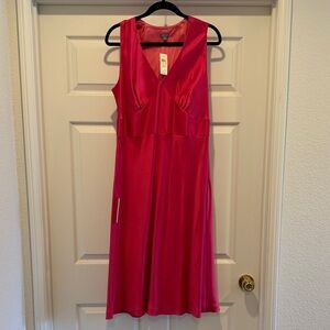 BNWT Ann Taylor Vibrant pink dress. Size 14